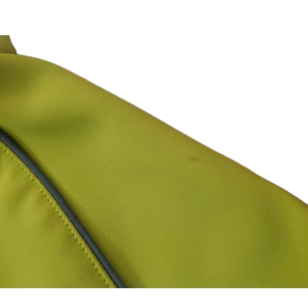 Adidas Mens Size Medium Neon Yellow Long Sleeve‎ Cycling Jersey Jacket Full Zip